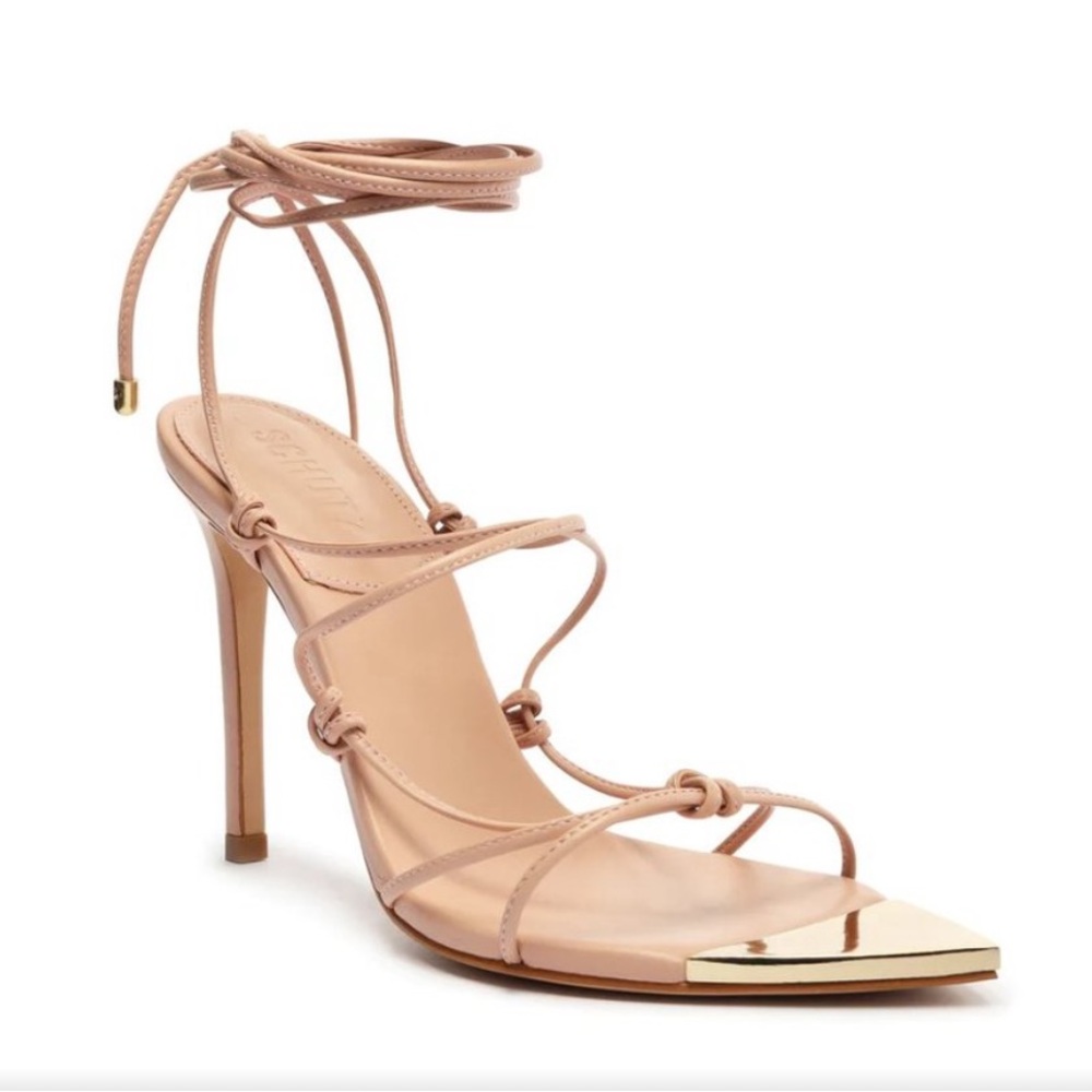 Schutz Strappy Nude Heel